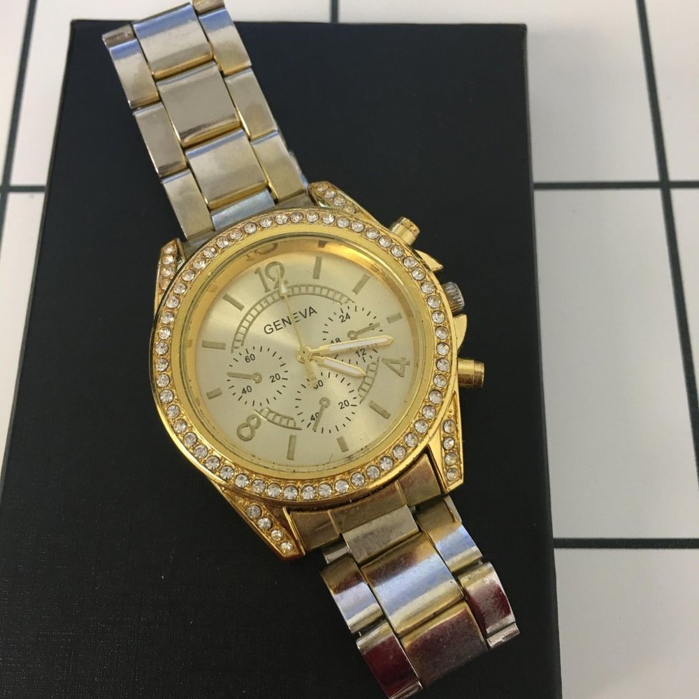 Geneva Platinum Women's Cuff Watch - Picture 2 of 3